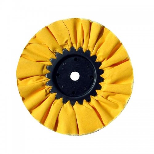 10" Yellow Treated Airway Buff - 5/8" / 1/2" Arbor | Airway Buffs