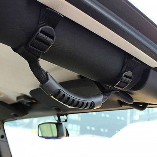 1987-2017 Jeep Wrangler YJ TJ JK Roll Cage Door Bar Black Strap Grab Handle Each