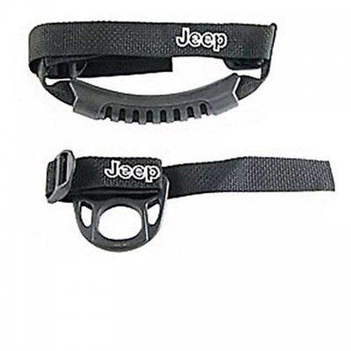 4x 1987-2017 Jeep Wrangler YJ TJ JK Door Bar Black Strap Grab Handles Coat Hooks