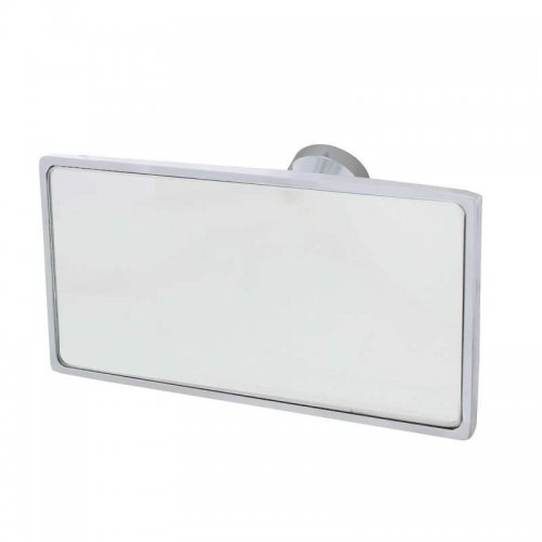 Chrome Interior Rear View Mirror with Glue-On Mount - Rectangular | Interior Mirrors / Accessories