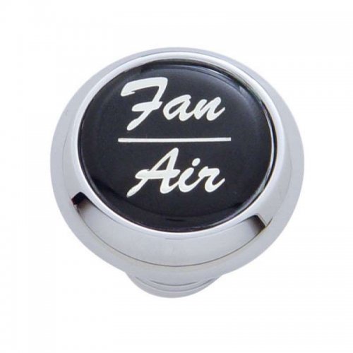 Small Deluxe Dash Knob w/ "Fan/Air" Black Glossy Sticker | Dash Knobs / Screws