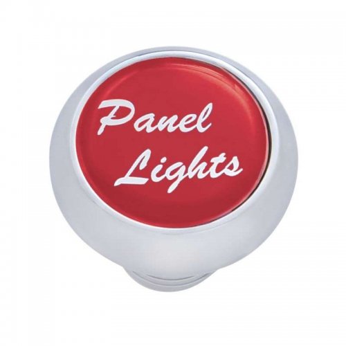 Small Deluxe Dash Knob w/ "Panel Lights" Red Glossy Sticker | Dash Knobs / Screws