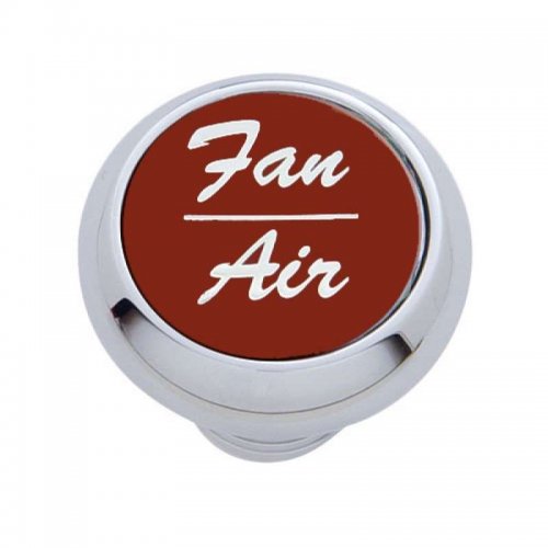 Small Deluxe Dash Knob w/ "Fan/Air" Red Aluminum Sticker | Dash Knobs / Screws