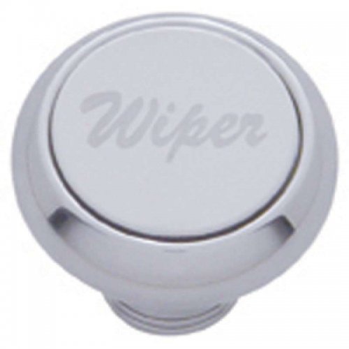 Small Deluxe Dash Knob w/ "Wiper" Stainless Steel Plaque | Dash Knobs / Screws