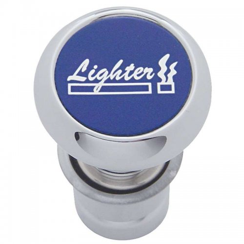 Deluxe Cigarette Lighter - Blue Aluminum Sticker | Cigarette Lighters / Accessories