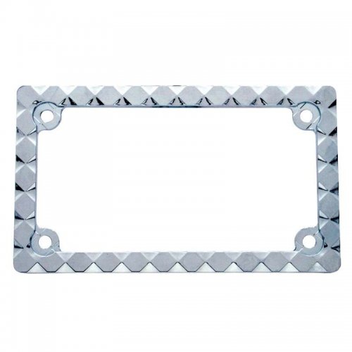 Chrome Designer Motorcycle License Frame - Diamond | License Plate Frames