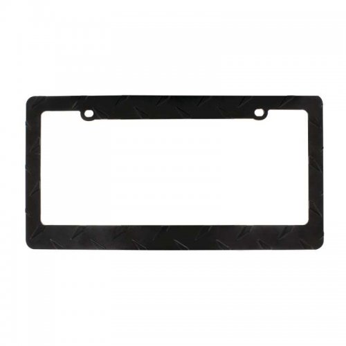 Black "Diamond Plate" License Plate Frame | License Plate Frames