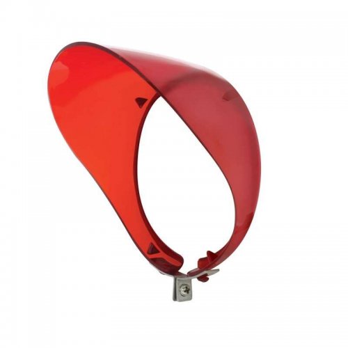 Transparent Plastic Mirror Visor - Red | Exterior Mirror Accessories