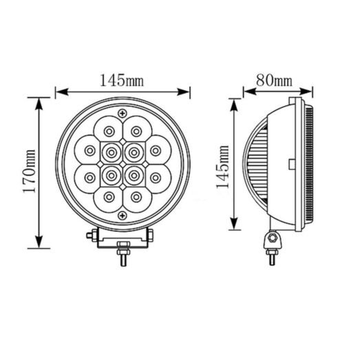 5" Round Off Road Truck LED Auxiliary Fog Spot Flood Light 36w 2700Lm Fits Jeep