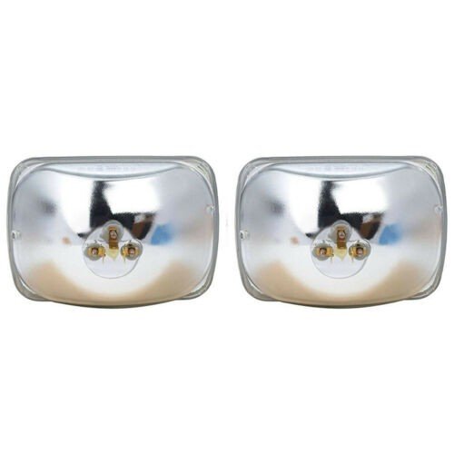 7X6 H6054 Stock Sealed Beam Glass Lens Headlight Metal Headlamp Halogen Pair