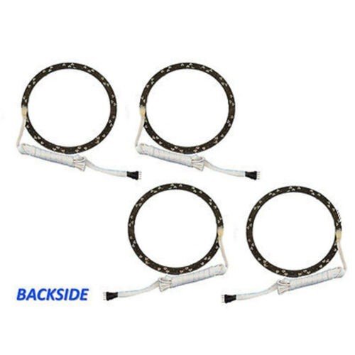 4x 120mm Headlight Multi-Color Changing LED Shift RGB Angel Eye Halo Ring IR Set