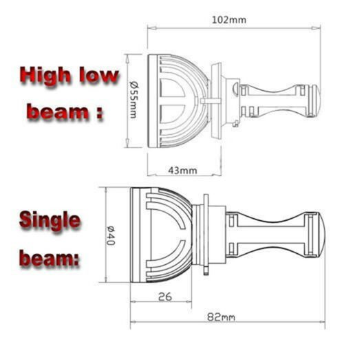 H7  HID SMD COB LED Beam Headlight / Fog Light Bulb 6500K 2600LM 30w PAIR