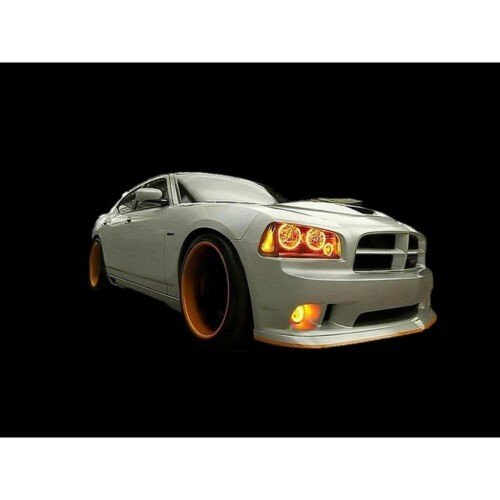 Multi-Color LED RGB Headlight Halo Ring BLUETOOTH Set For 2005-10 Dodge Charger