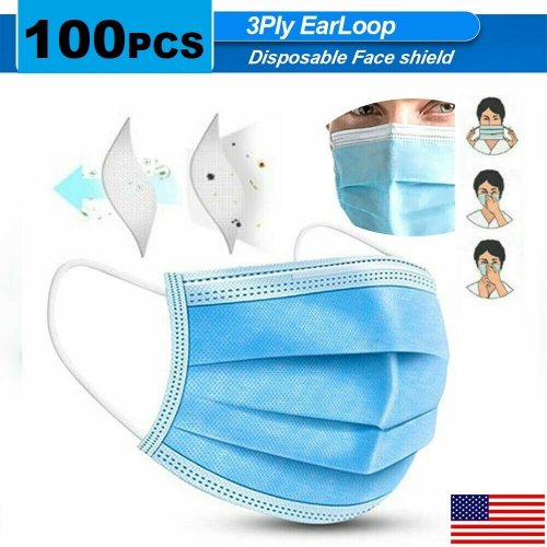 100pcs CE / FDA 3-Layers Face Mask Mouth Mask Filter Cover Shield Protection