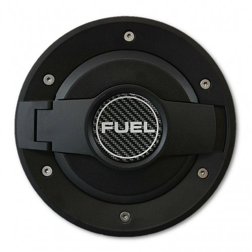 Black Fuel Emblem Tank Gas Cap Door Cover Fits Jeep Wrangler 4 Door 2007-2017