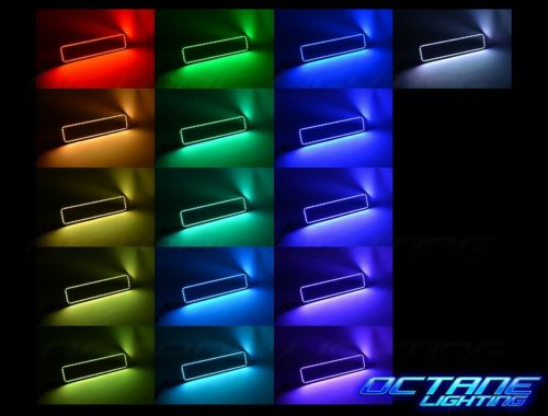 88-98 Chevy GMC Truck Color Changing LED RGB Upper Headlight Halo Ring One Each