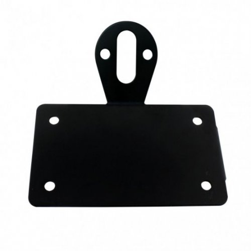 Black "Bobber" Style Side Mount Light Bracket - Horizontal | Motorcycle Products