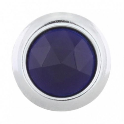 Glass Blue Dots with Chrome Rings | LED / Incandescent Replacement Lens