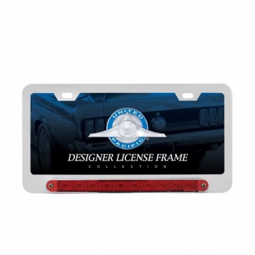 Chrome Deluxe LED License Plate Frame - Split Turn Function | License Plate Frames