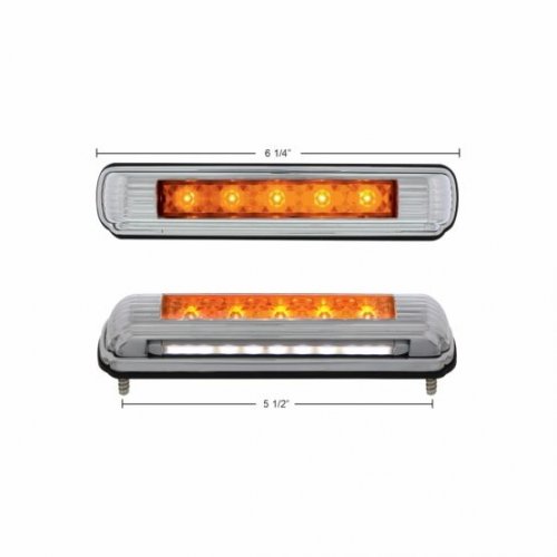 Chrome Flush Mount 5 Amber LED License Plate Light - Auxiliary Light | License Plate Accessories