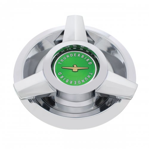 1962-1963 Ford Thunderbird Chrome Hub Cap - Green | Wheel Covers