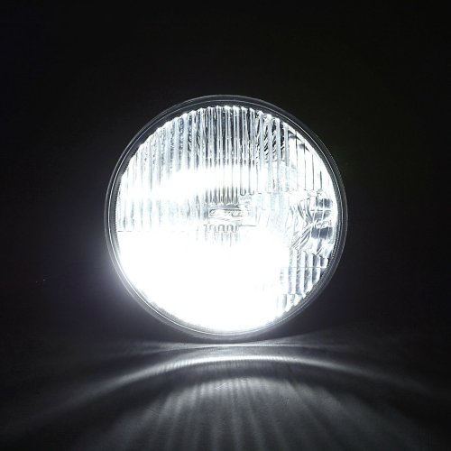 7" Stock Style H4 Glass Headlight LED 4000Lm 20/40w Light Bulb Headlamp Pair