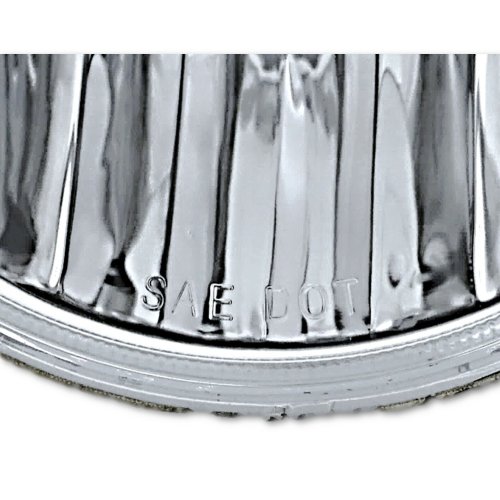 7" Crystal Glass/Metal Headlight 60/55 Halogen H4 Clear Light Bulb Headlamp Pair
