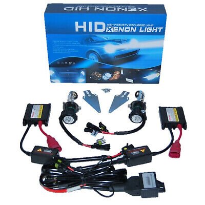 HID Black Headlight White LED Halo Angel Eye Light Pair Fits 76-16 Jeep Wrangler