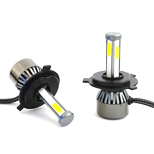 7" LED Crystal Clear Projector Headlight 4000Lm 6k H4 Light Bulb Headlamp Pair