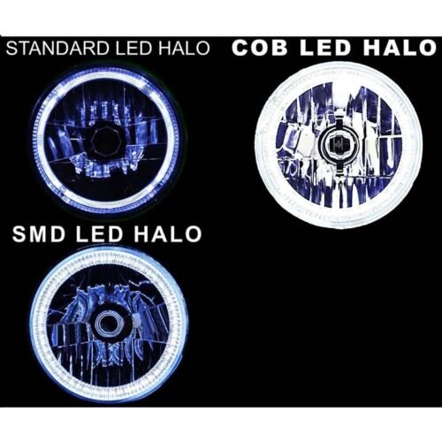 7" RGB Multi-Color White Red Blue Green COB LED Halo Headlight Harley Motorcycle