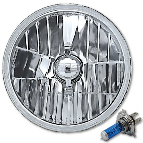 7" Crystal Headlight 55/60 Halogen White Light Headlamp For 76-15 Jeep Wrangler