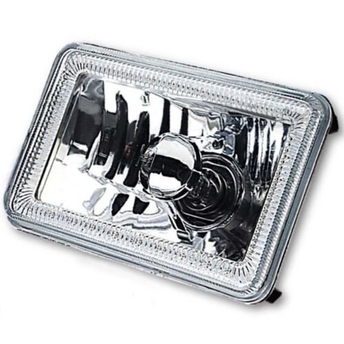 4X6 White LED COB Halo Crystal Glass/Metal Headlight Light Bulb Headlamp EACH