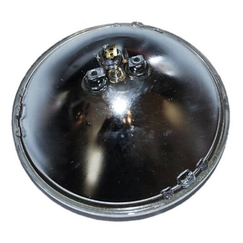7" Halogen 6-Volt Sealed Beam Glass Headlight Head Light Lamp Bulbs Pair 6V