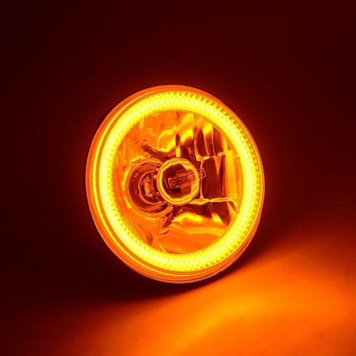 5-3/4 Motorcycle Amber COB SMD LED Halo Halogen H4 Light Bulb Headlight Headlamp