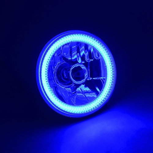 5-3/4 Motorcycle Blue COB SMD LED Halo Halogen Light Bulb Headlight For: Harley