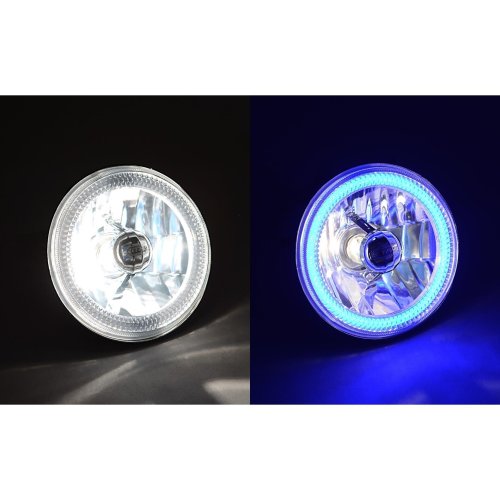 5-3/4 Motorcycle Blue COB SMD LED Halo Halogen Light Bulb Headlight For: Harley