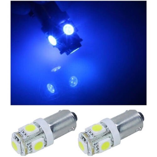 (2) 55-72 Chevy Blue 5-LED Inside Dash Panel Cluster Gauge Glove Box Light Bulbs