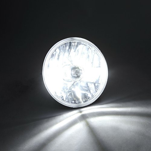 5-3/4" Crystal Clear Glass Headlight Headlamp 6000K HID Kit White Light Bulb Set