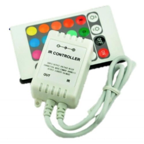 24 Key 16 Color Ir Remote Control Controller For 3528 5050 SMD RGB LED Strip 12V