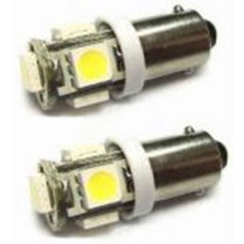 (2) Yellow Amber 5-LED Dash Panel Cluster Gauge Clock Glove Box Light Bulbs Pair