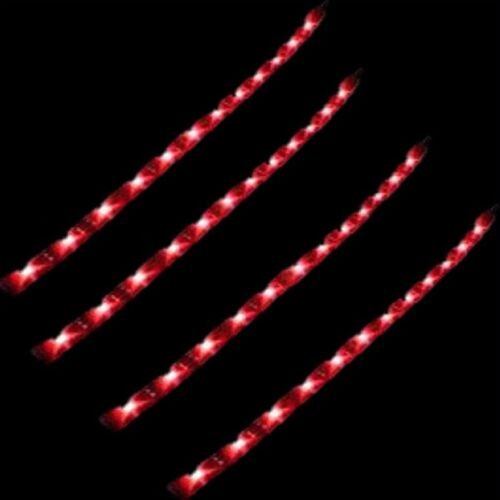 4-12" Red Car Truck Bike Rv Boat 15 LED Under Glow Waterproof Light Bulb Strips