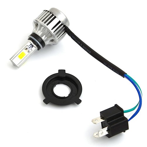 6k 6500k H4 SMD COB 360° LED White Headlight HID Hi/Low Light Bulb Kit Pair