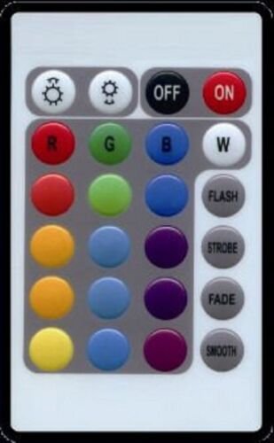 24 Key 16 Color IR Remote Control Controller SMD RGB LED Strip 12V 4-Head Snap