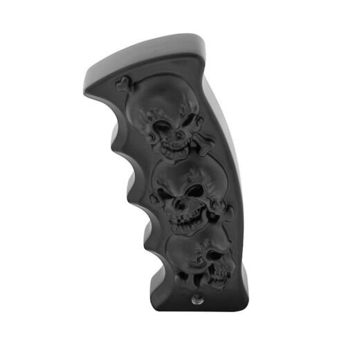 Black Skull Pistol Grip Gear Shift Knob Lever Handle Column Floor Shifter