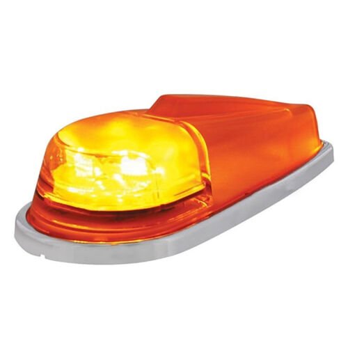 6 LED Standard Pickup Truck Cab Marker Light Amber Bulbs & Lens w/ Gasket Single