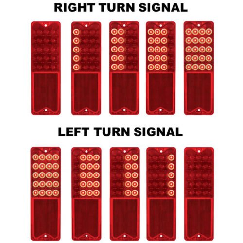 1967-72 Chevy GMC Truck LED Red Tail SEQUENTIAL Turn Signal Light Lens Assembly