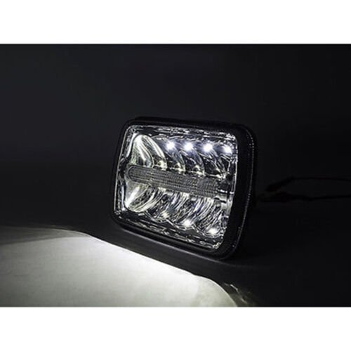 7X6" Chrome LED HID Light Bulbs Clear Sealed Beam Headlamp Headlight