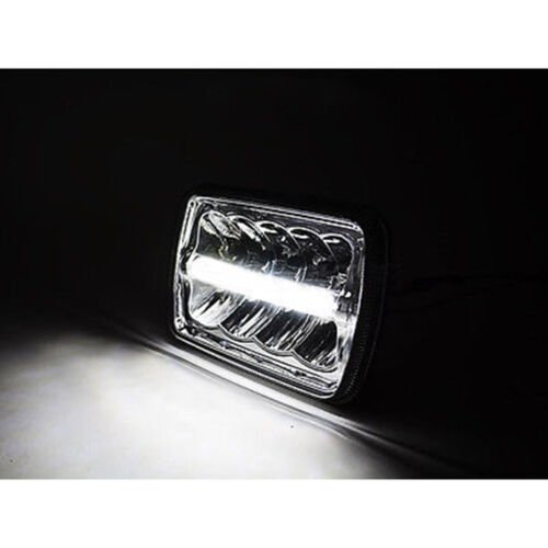 7X6" Chrome LED HID Light Bulbs Clear Sealed Beam Headlamp Headlight