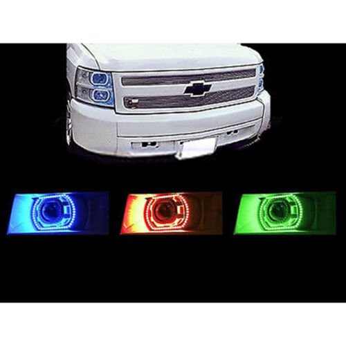 07-13 Chevy Silverado Multi-Color Changing Shift LED RGB Fog Light Halo Ring Set