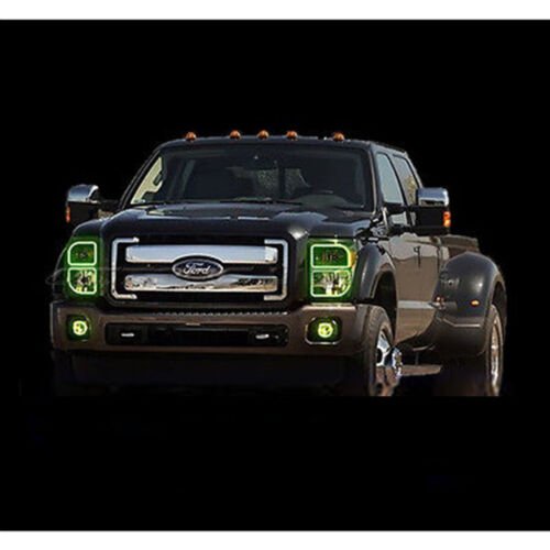 11-16 Ford F-250 Multi-Color Changing LED RGB Lower Headlight Halo Rings Set